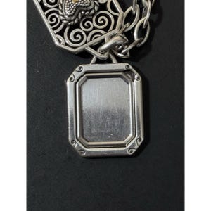 Brighton Silver Tone Picture Frame Pendant Necklace image 4
