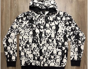 Vintage 90s Christian Fletcher Big Cross Skull Logo American Surf