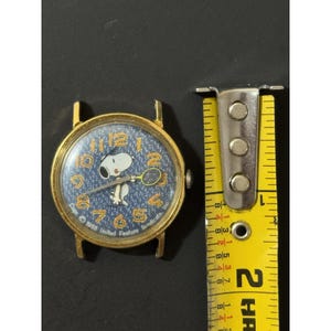 1958 Syndicate Snoopy Tennis mechanisch polshorloge VOOR ONDERDELEN! afbeelding 3