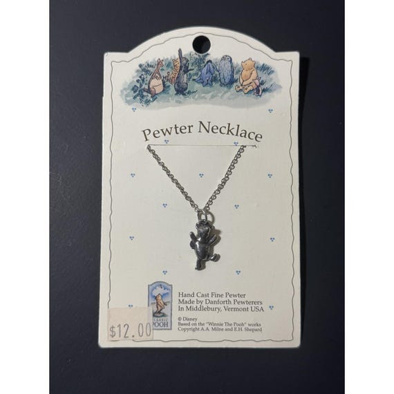 Danforth Pewterer Classic Pooh Piglet Pewter Necklace