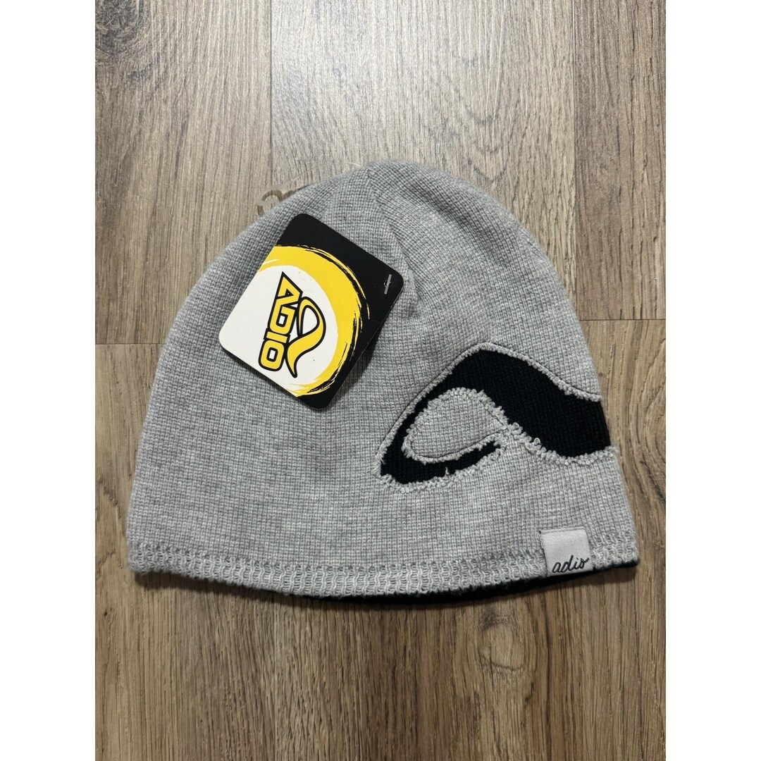 Y2K ADIO Skateboarding Reversible Gray Beanie Hat - Etsy