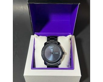 Herren Movado Bold Blau Schwarz Quarz Armbanduhr