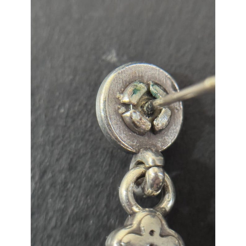 Boucles d'oreilles pendantes en argent et or bicolores Luna Brighton image 8