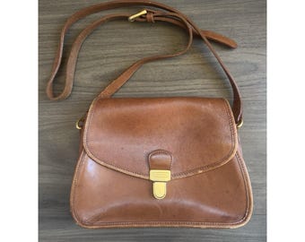 バッグ Coach Vintage Shoulder Bag Leather Brown Vintage COACH Tan Leather Crossbody Bag With Adjustable Shoulder