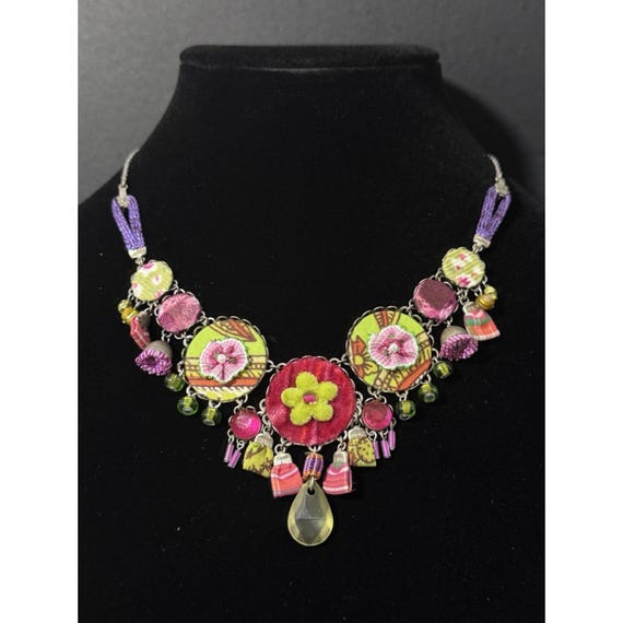Ayala Bar Handcrafted Beaded And Textile Necklace