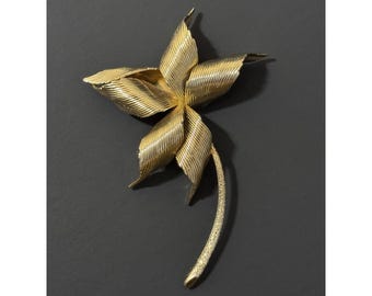 Vintage Christian Dior by Kramer Rhinestone Flower Brooch: 1950s