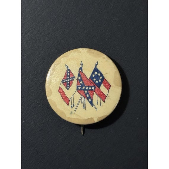 Vintage Political Flags Pinback Button