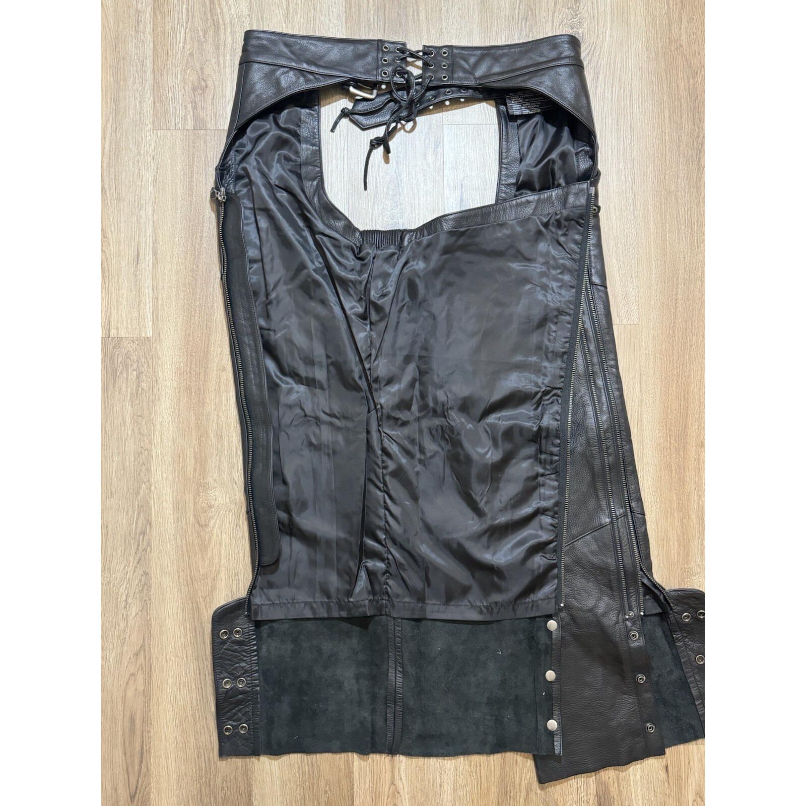 Harley-davidson DELUXE Lined Leather Chaps 98091-06VS Size Large