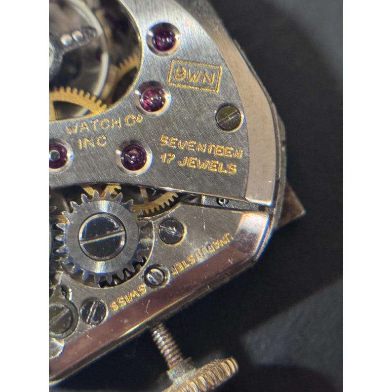 Vintage Wittnauer 17 Jewels Watch Movement Only! For Parts! image 13