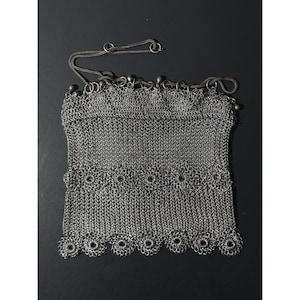 Antique Art Deco Metal Mesh Flapper Purse