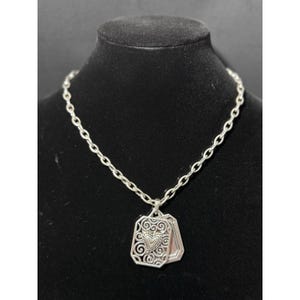 Brighton Silver Tone Picture Frame Pendant Necklace image 1