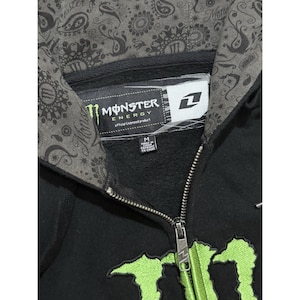 Y2K One Industries Monster Energy Drink Zip Up Women Hoodie Size M image 5