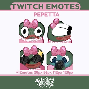 Pepe Girl Emotes Pepetta | Twitch | Discord | Channel Points | Peepo Frog Meme Cute Aesthetic Girly Stream Streamer | Ready To Use