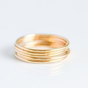 14k Gold Filled Stacking Ring Set for Women - Minimalist Goldfilled ...