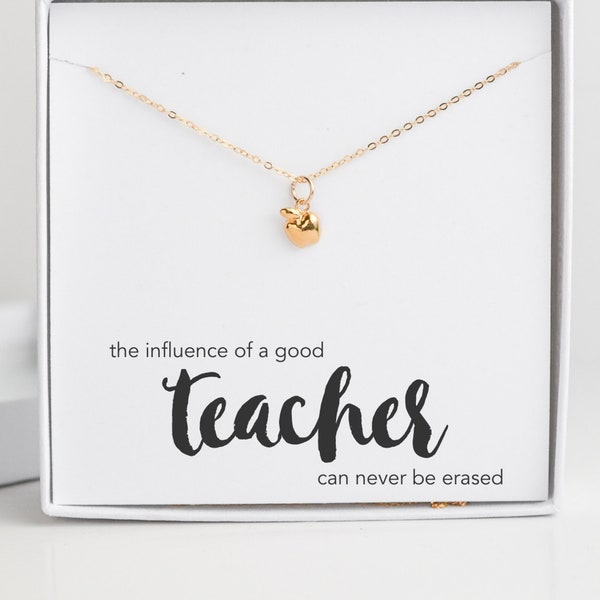 Gold Filled Teacher Necklace, 2023 End of Year Teacher Gift, Preschool Teacher Appreciation Gift, Math Music Best Teacher Retirement Present