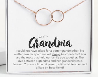 Rose Gouden Oma Ketting, Nieuwe Oma Cadeau van Dochter, Geschenken voor Mimi, Generaties Ketting, Verjaardagscadeau voor Oma, Gram Gift Idee