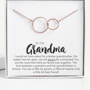 Rose Gold Grandma Necklace, New Grandma Gift from Daughter, Gifts for Mimi, Generations Necklace, Birthday Gift for Grandma, Gram Gift Idea
