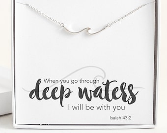 Christian Gifts for Women, Scripture Necklace, Christian Jewelry for Women, Sterling Silver Bible Verse Necklace, Religious Faith Baptism