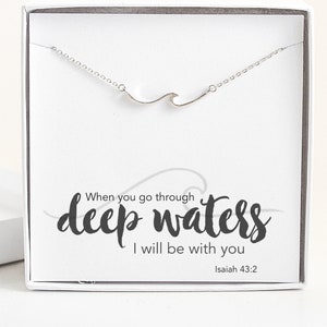 Christian Gifts for Women, Scripture Necklace, Christian Jewelry for Women, Sterling Silver Bible Verse Necklace, Religious Faith Baptism