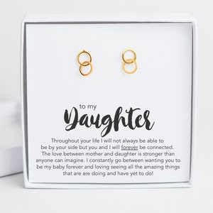Mother Daughter Earrings, Daughter Gift from Mom, Mothers Day Gift for Daughter Birthday 21st 30th, Graduation Gifts for My Daughter Jewelry
