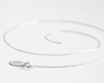 Simple Sterling Chain - Silver Chain Replacement - Add on Charms Necklace - Silver Necklace Cable Jewelry - Simple Chain Necklace