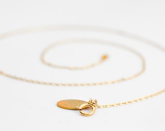 Plain Gold Filled Chain Necklace - Gold Chain Replacement - Add on Charms Necklace - Simple Chain Necklace - Gold Necklace Cable Jewelry