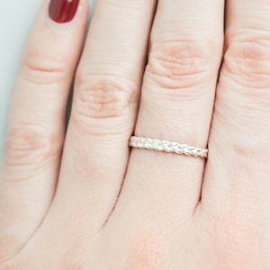 Sterling Silver Braided Ring for Women, Simple Dainty Ring, Minimalist Stacking Ring, Wedding Band, Braid Thumb Ring Size 5 6 7 8 9 10 11 12