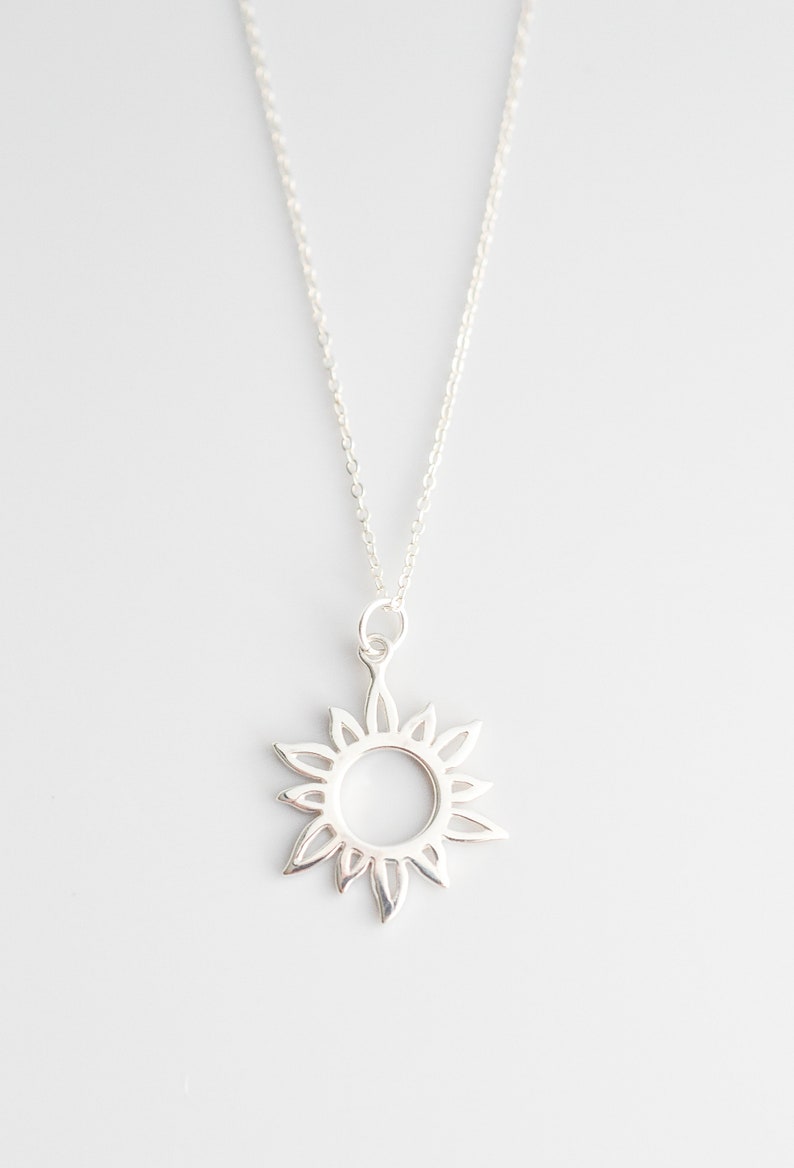 Bridesmaid Necklace Gift for Bridesmaid Sterling Silver Bridesmaid Necklace Sun Junior Bridesmaid Gift Necklace Bridesmaid Proposal Gift