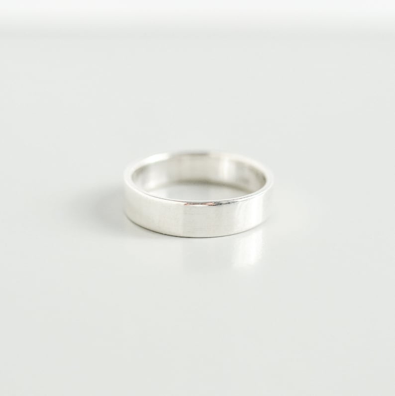 Solid Silver Band Ring for Women, Cigar Band Ring, Simple Ring,