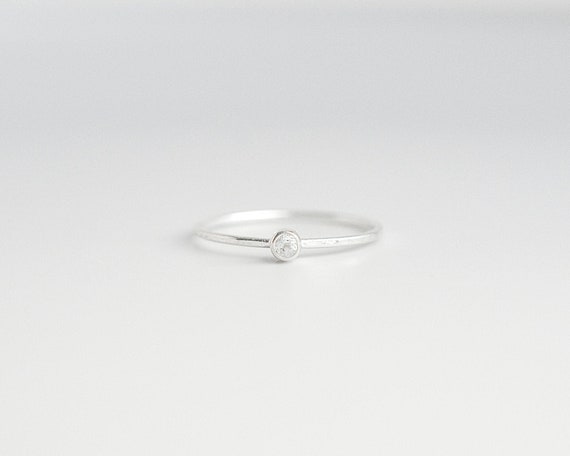 Rainbow Moonstone Ring Sterling Silver, Tiny Moonstone Ring, Stackable Birthstone Rings, Moonstone Stacking Ring, June Birthstone Ring