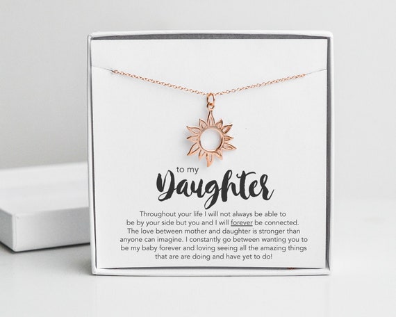 Mother Daughter Necklace, Daughter Gift from Mom, Mothers Day Gift for Daughter Birthday 21st 30th, To My Daughter Jewelry Graduation Gifts