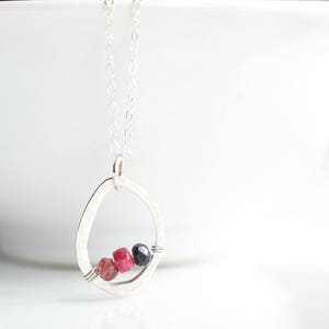Sterling Silver Mothers Necklace with Birthstones - Personalized Mom Necklace - Mothers Day Gift for Grandma Necklace - Grandmother Gift