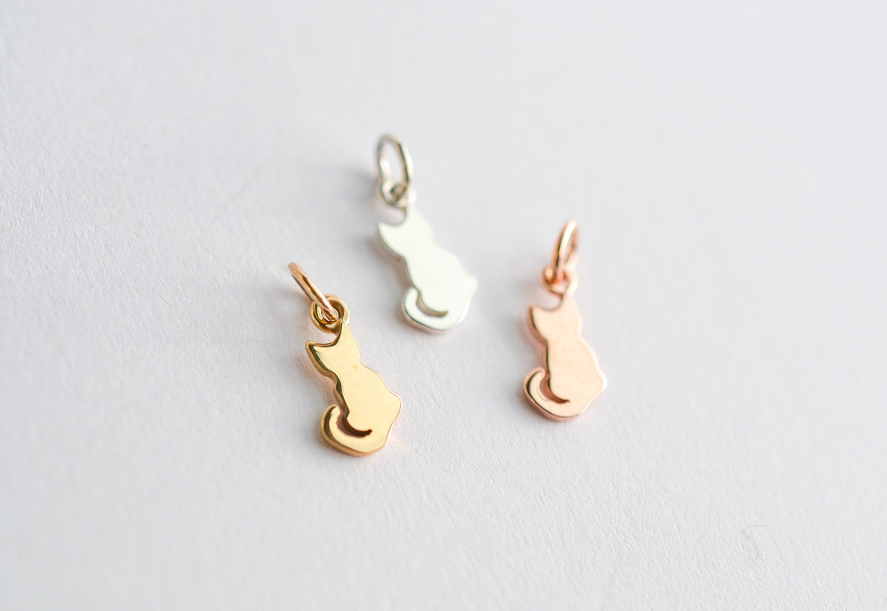 Charm a forma di gatto portafortuna in argento Sterling 925, con impronta di zampa, per braccialetti Pandora (A Charm a forma di gatto portafortuna in argento Sterling 925, con impronta di zampa, per braccialetti Pandora (A