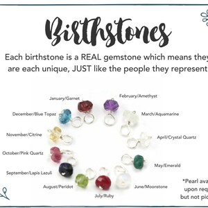 Sterling Silver Mothers Necklace with Birthstones, Gold Personalized Mom Necklace, Mothers Day Gift for Grandma, Grandmother Family Jewelry image 6