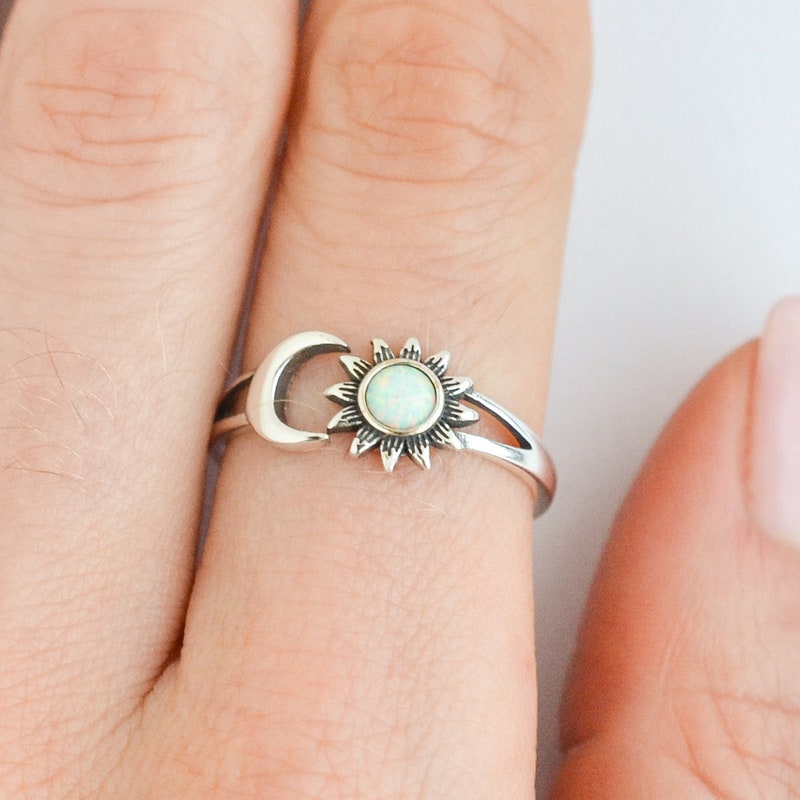 Sun and Moon Ring - Etsy