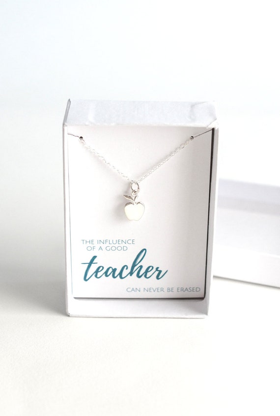 Teacher Gift Necklace Personalized Teacher Necklace Etsy