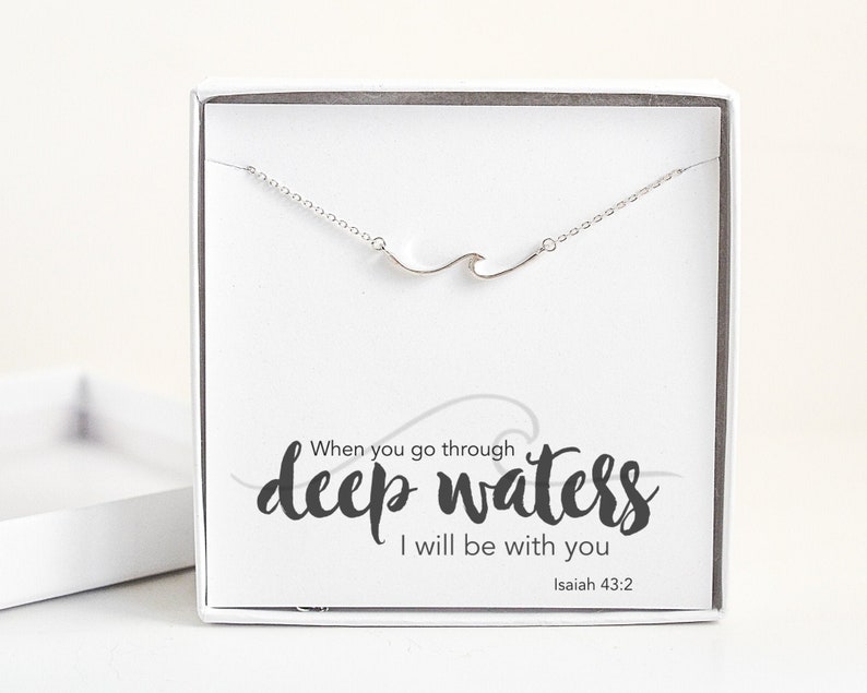 Christian Gifts for Women, Scripture Necklace, Christian Jewelry for Women, Sterling Silver Bible Verse Necklace, Religious Faith Baptism image 1