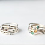 Stackable Birthstone Rings