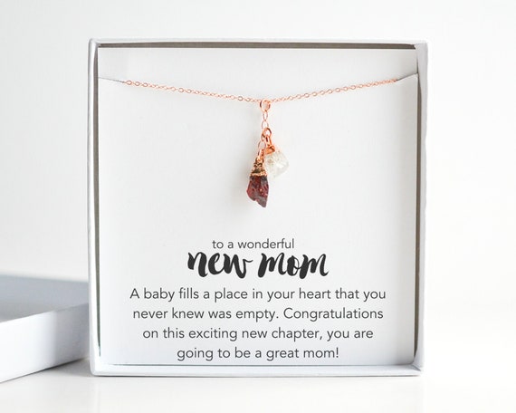 Expecting Mom Gift, First Time Mom Gift, Necklace for Mom with Birthstone, Christmas New Mom Gift Ideas, New Mother Necklace from Husband