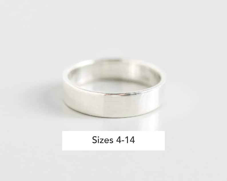 Massief zilveren band ring voor vrouwen, sigaren band ring, eenvoudige ring, brede band ring voor haar, dikke zilveren ring maat 5 6 7 8 9 10, duim ring afbeelding 1