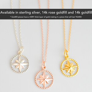 High School Graduation Gift for Her, Gold Filled Compass Necklace Class of 2024, College Masters Degree Nurse Best Friend Daughter image 4