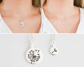 Sterling Silver Mother Daughter Necklace Set of 2, Mother Gift From Daughter to Mom, Matching Necklace Set, Mom Necklace, Mommy and Me Gift