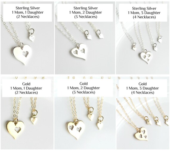 Mother Daughter Dandelion Necklace Set In Sterling Silver. Mother