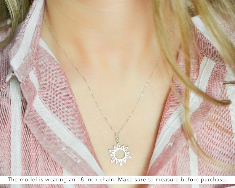 Bridesmaid Necklace Gift for Bridesmaid Sterling Silver Bridesmaid Necklace Sun Junior Bridesmaid Gift Necklace Bridesmaid Proposal Gift