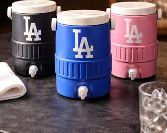 LA Dodgers Mini Water Cooler | 3D Printed Can Koozie, Baseball Fan Decor