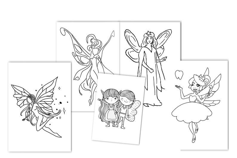 Cute Fairy Coloring Book | Kids Coloring Pages (digital Download) - Etsy