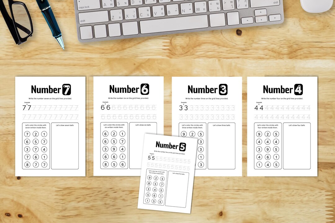 Math Activity Book for Kids: Numbers & Counting (digital Download) - Etsy