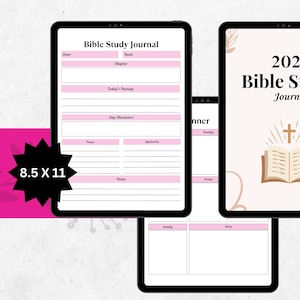 Digital Bible Study Journal: Christian Planner, Prayer Prompts (PLR)