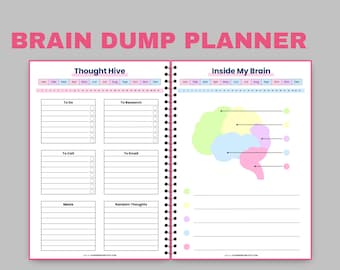 Brain Dump Printable Planner: Mental Clarity & Productivity (Digital Download)