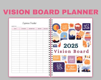 Printable Vision Board Planner: Goal Setting & Manifestation (Digital Download)